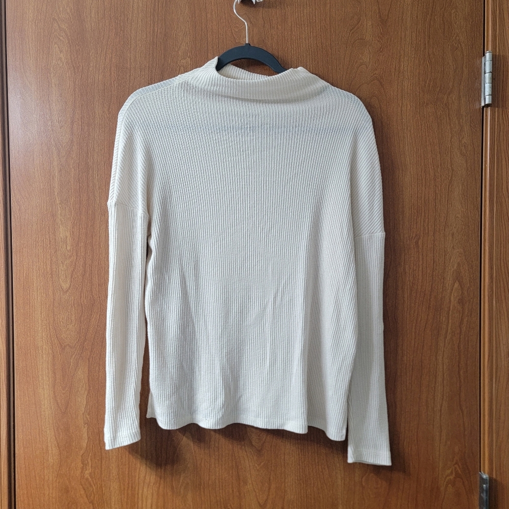 A New Day Mock Neck Long Sleeve Ribbed Knit Long Sleeve Top Size XS
